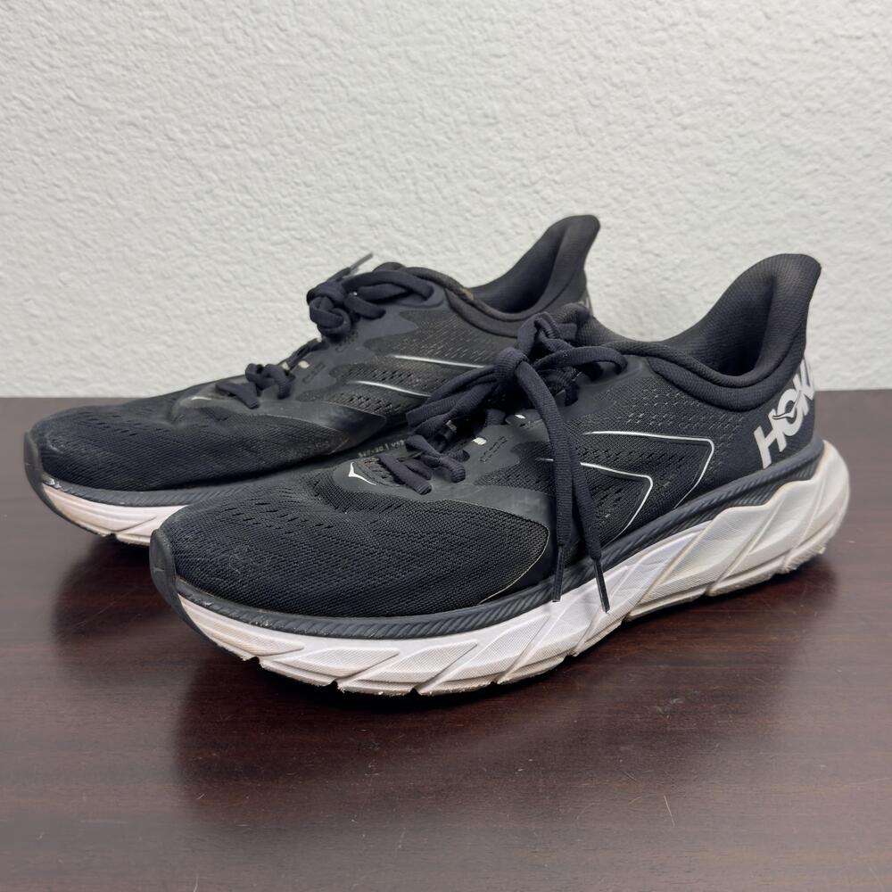 Hoka Arahi 5 Shoes Womens Size 9 Black White Running Stability J-Frame 1115012